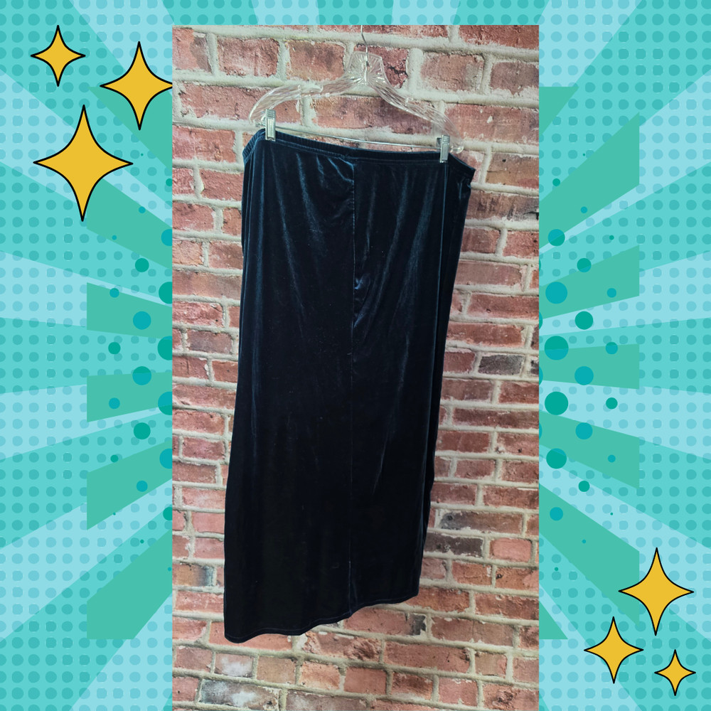 Vintage Women's KATHIE LEE Velvet Maxi Skirt 22/24W