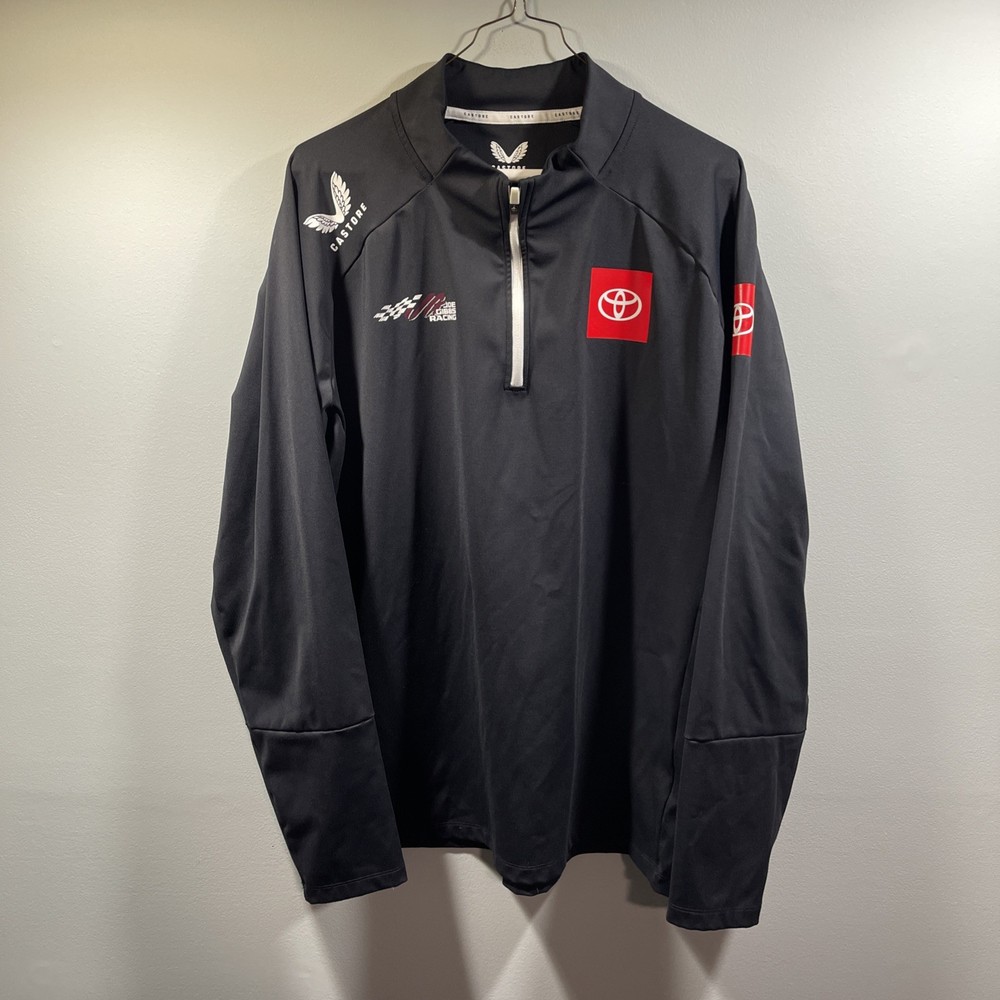 Castore Mens Large Joe Gibbs Racing NASCAR Toyota Black 1/4 Zip Jacket