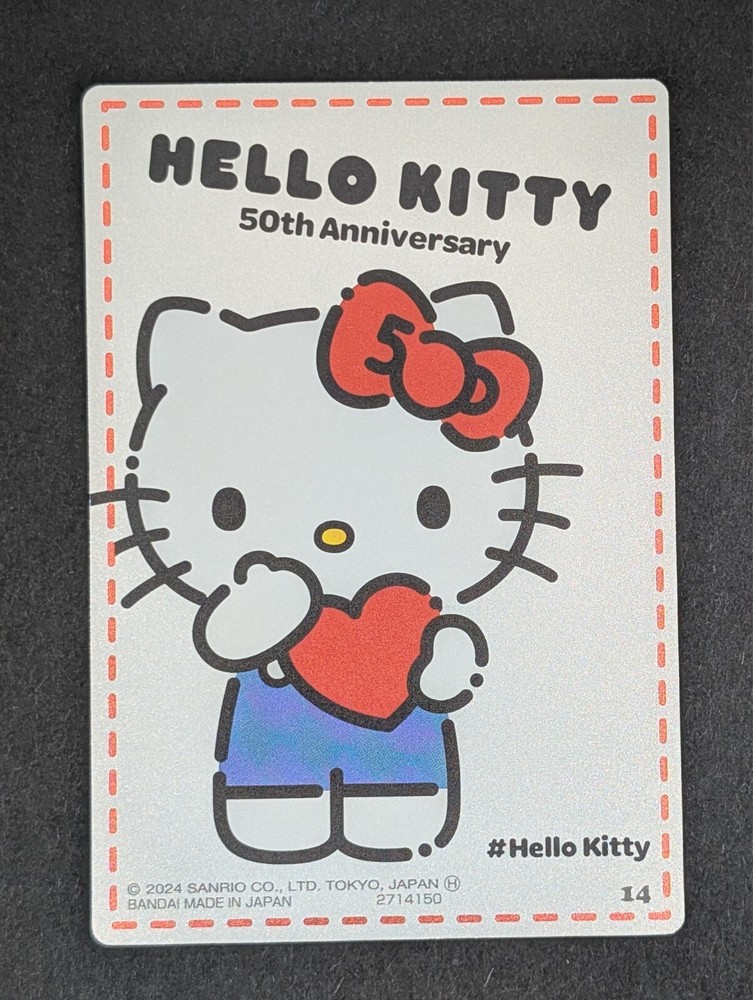 Hello Kitty #14 - Sanrio Hello Kitty 50th Anniversary Wafer Card Series 5 NM