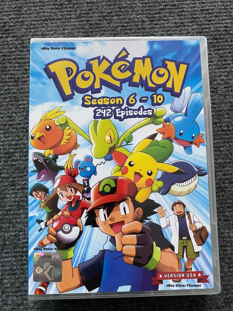 POKEMON SEASON 6-10 VOL.1-242 END~ANIME DVD~US ENGLISH DUBBED VERSION~REGION ALL