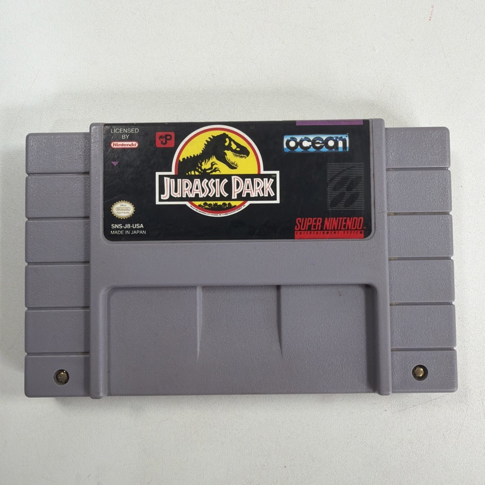 Jurassic Park (Super Nintendo SNES, 1993) Authentic Cartridge Only Tested