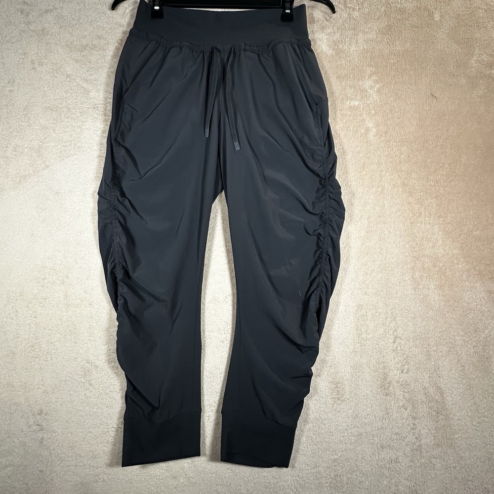 Athleta Women's Attitude Pant Ruched Leg Joggers Black Size 0 Stretch Casual
