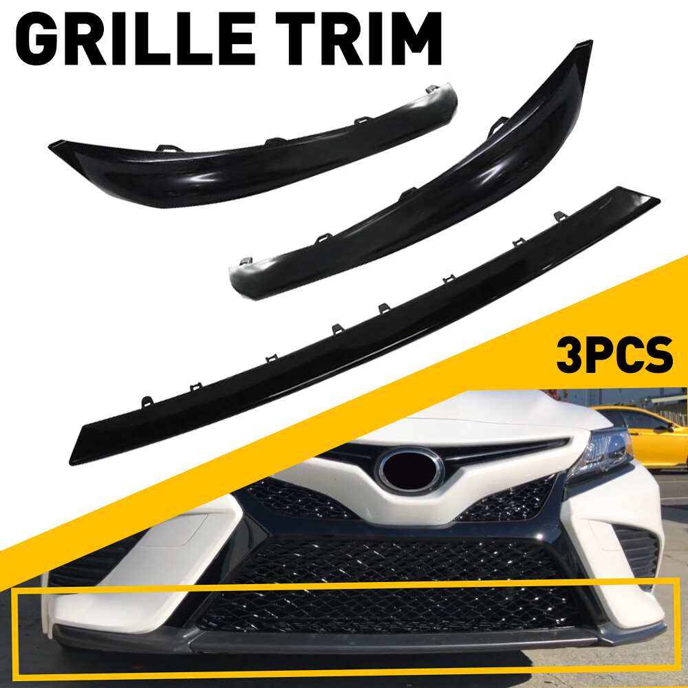 3PCS Front Bumper Lower Grille Trim Molding For Toyota Camry SE XSE 2018-2020 S