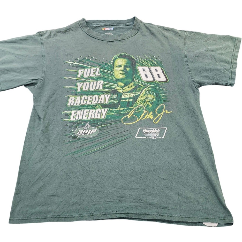 NASCAR Dale Earnhardt Jr 88 Amp Energy 2009 Tour Shirt Green Large L