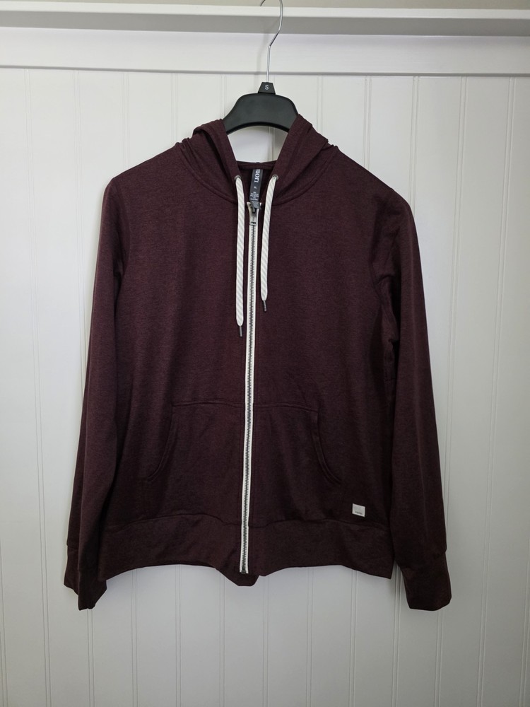 Vuori Women’s Halo Performance Hoodie 2.0 in Fig Heather size XL