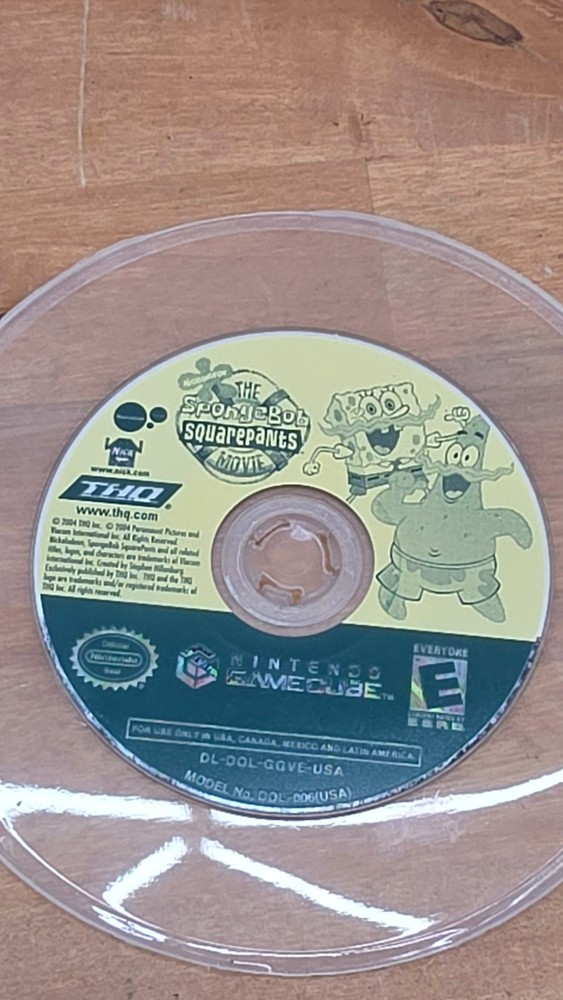 SpongeBob SquarePants Movie (Nintendo GameCube) Disc Only Tested