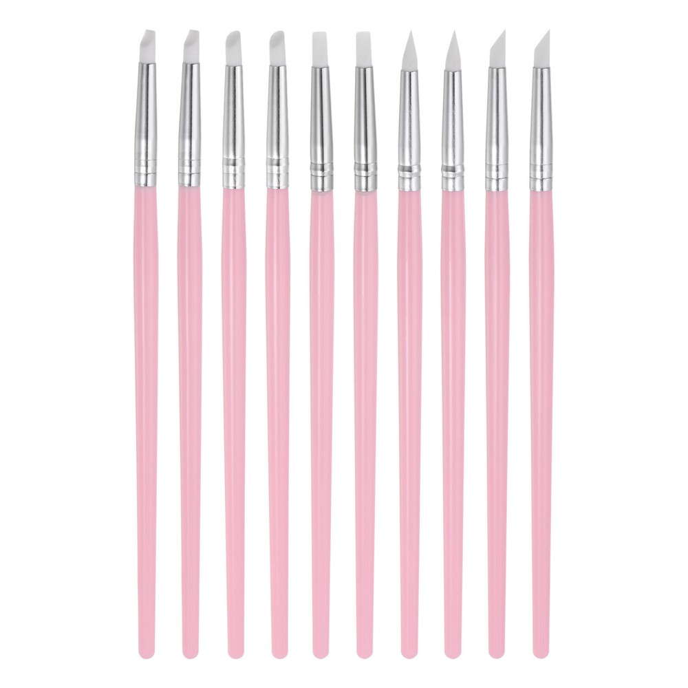 10pcs Silicone Clay Sculpting Tool Clay Sculpting Rubber Tip Shaping Pen White