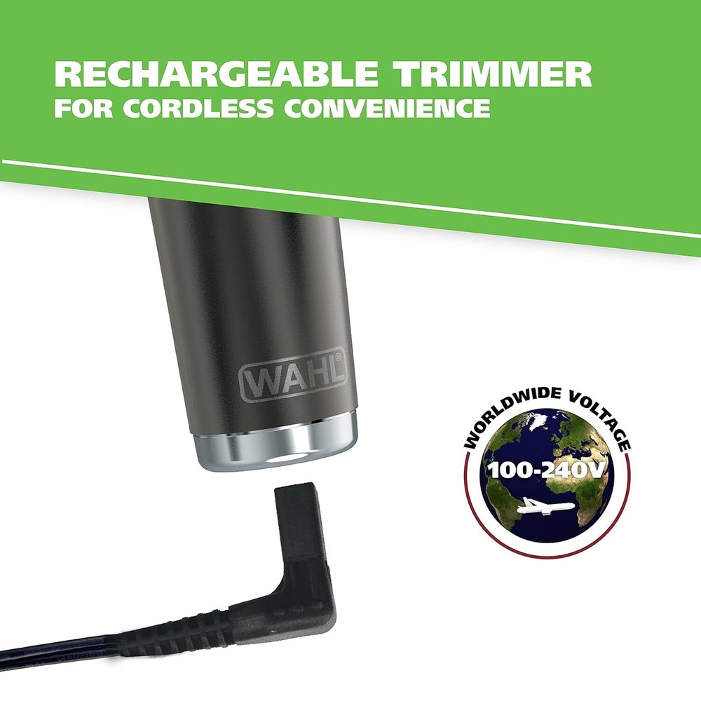 Stainless Steel Lithium Ion 2.0+ Slate Beard Trimmer for Men - Electric Shaver