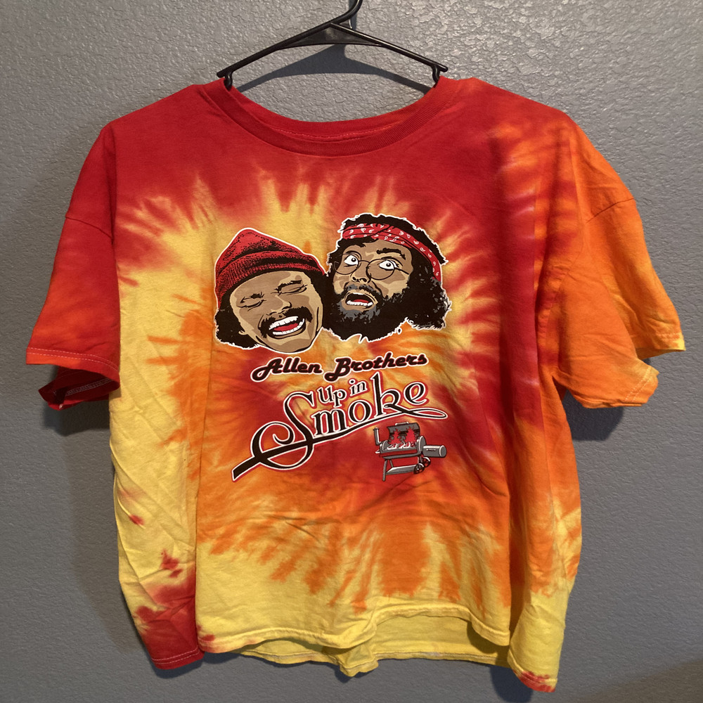Cheech and Chong Up in Smoke Tie Dye Shirt Colortone 2XL Vintage Style