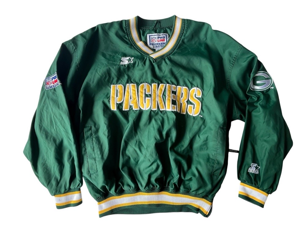 Vintage 90s Green Bay Packers NFL Starter Jacket Mens Medium Pullover