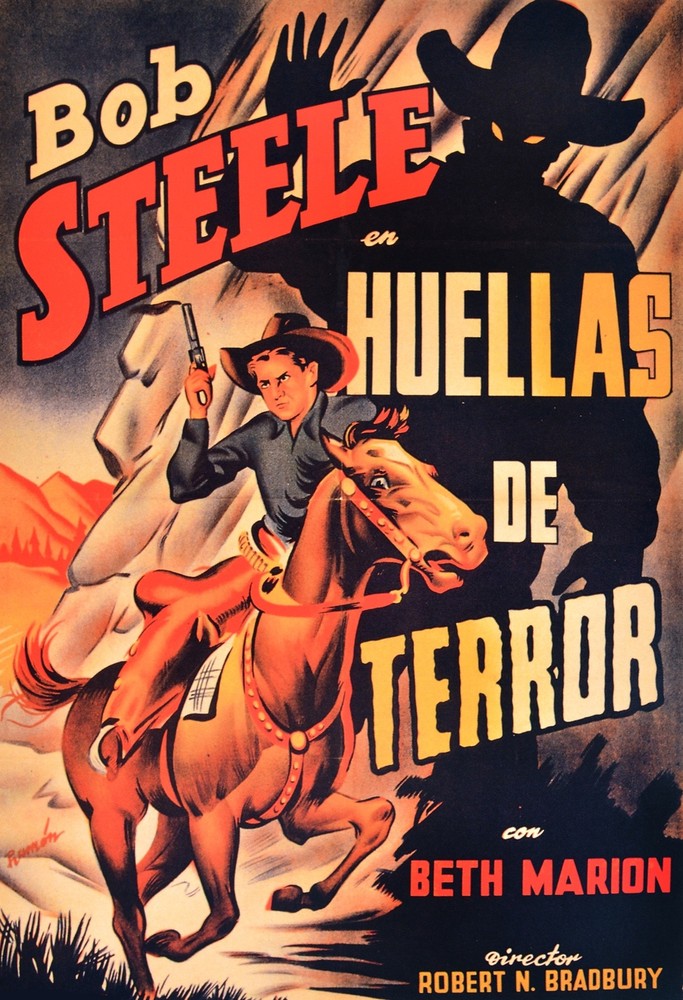 6039.Huellas de terror.bob.steele.western.movie.POSTER.Decoration.Graphic