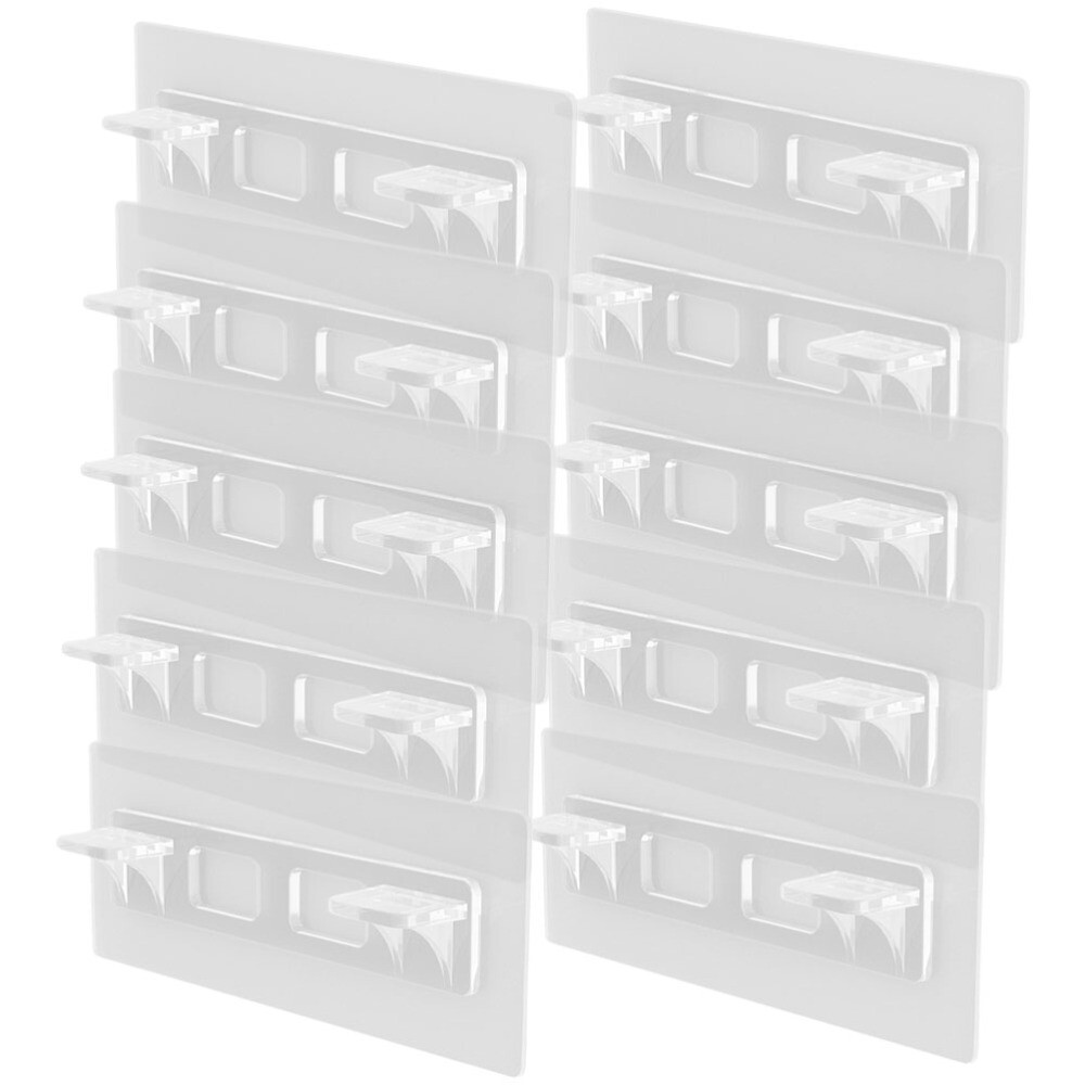 10 Non-Slip Laminate Shelf Brackets – Strong Adhesive Support – 10 Pack  