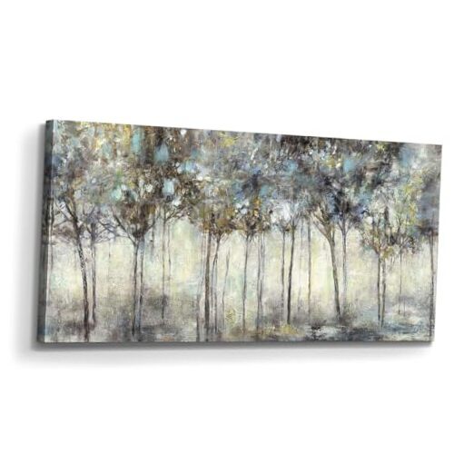 Abstract Aspen Forest Tree Wall Art 40x20 Inches for Bedroom-image