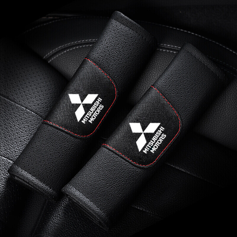 For Mitsubishi 2pcs Car Seat Belt Cover Shoulder Cushion Pad Interior Accessorie