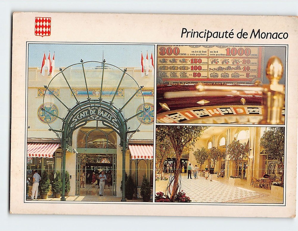 Postcard Casino Café de Paris in Monte Carlo Monaco