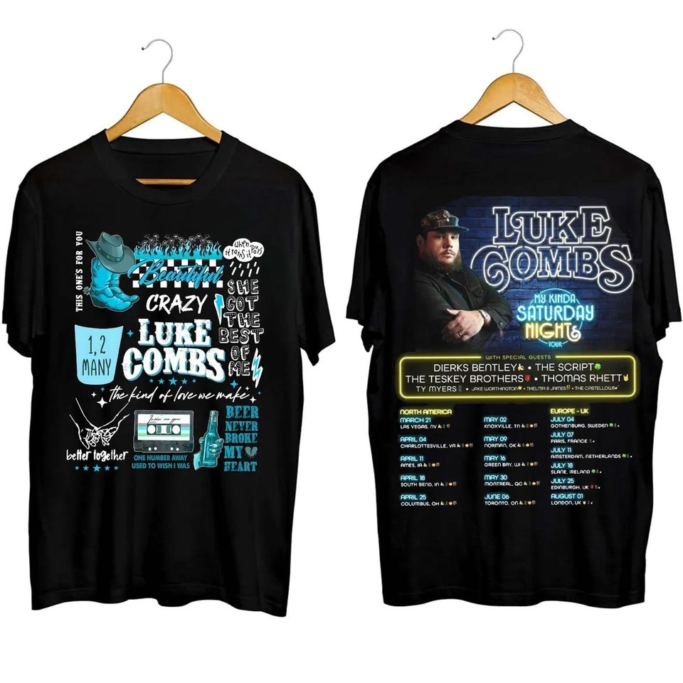 Luke Combs My Kinda Saturday Night Tour Country Music Tee 2026 T-shirt