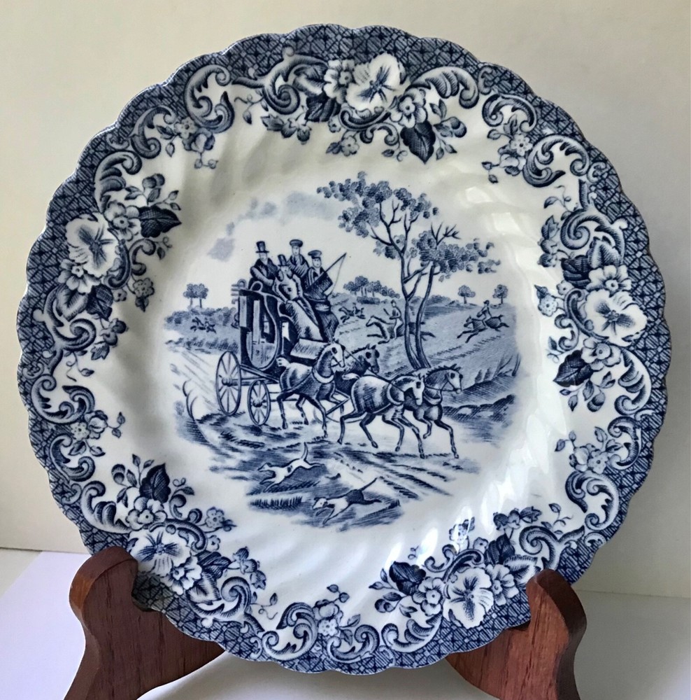 Coaching Scenes Hunting Country Johnson Bros Ironstone Bread Dessert Plate 6.25”