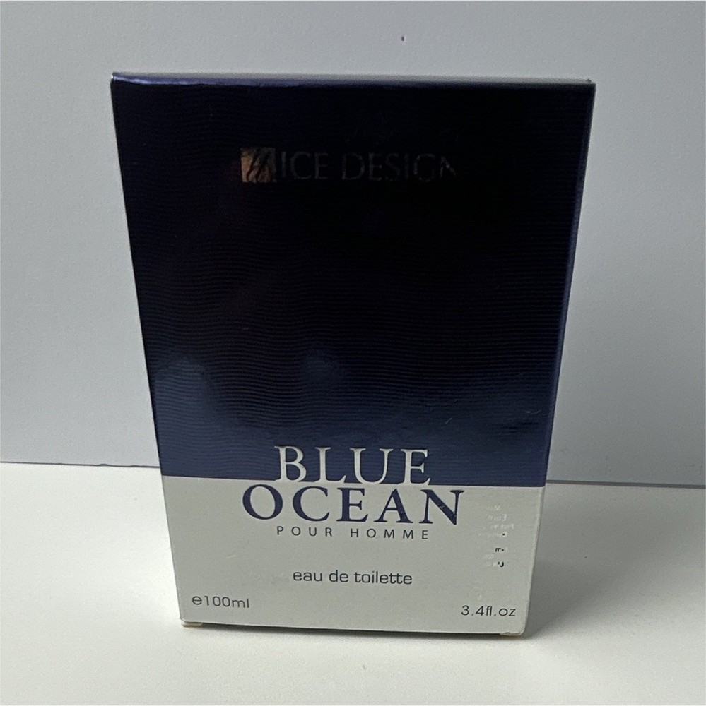 ICE DESIGN Blue Ocean Pour Homme Eau de Toilette Spray Regular Size 3.4 fl oz