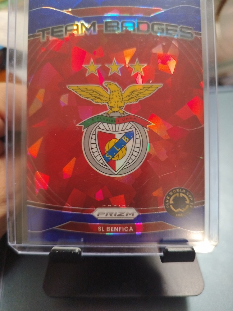 2025 Panini Prizm FIFA Club World Cup SL Benfica Team Badge Blue Ice Prizm /99
