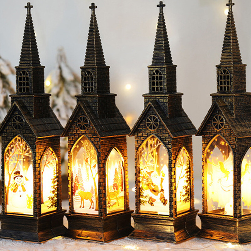 Christmas Decoration Luminous Wind Lamp Ornaments Electronic Night Light Gift