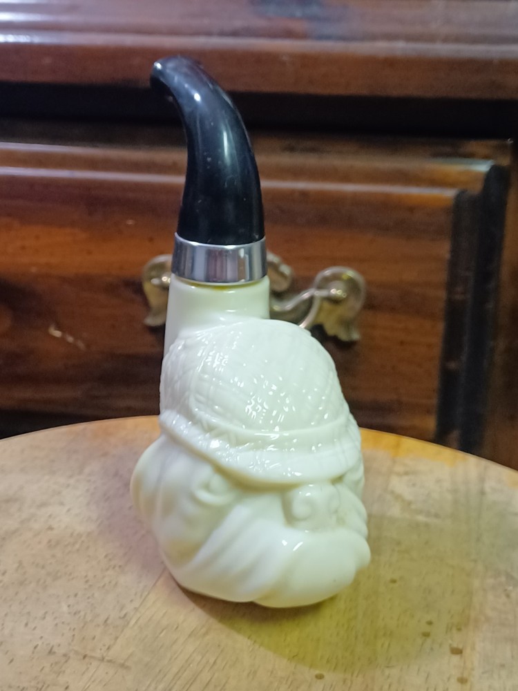 Vintage Sherlock Holmes Avon Glass Bulldog Pipe After Shave Decanter/Bottle