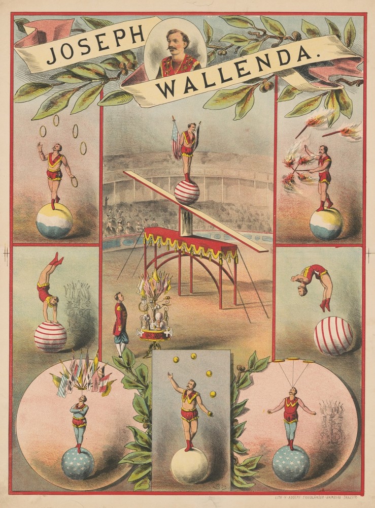 9787.Decoration Poster.Room Wall art.Home interior decor.Joseph Wallenda acrobat