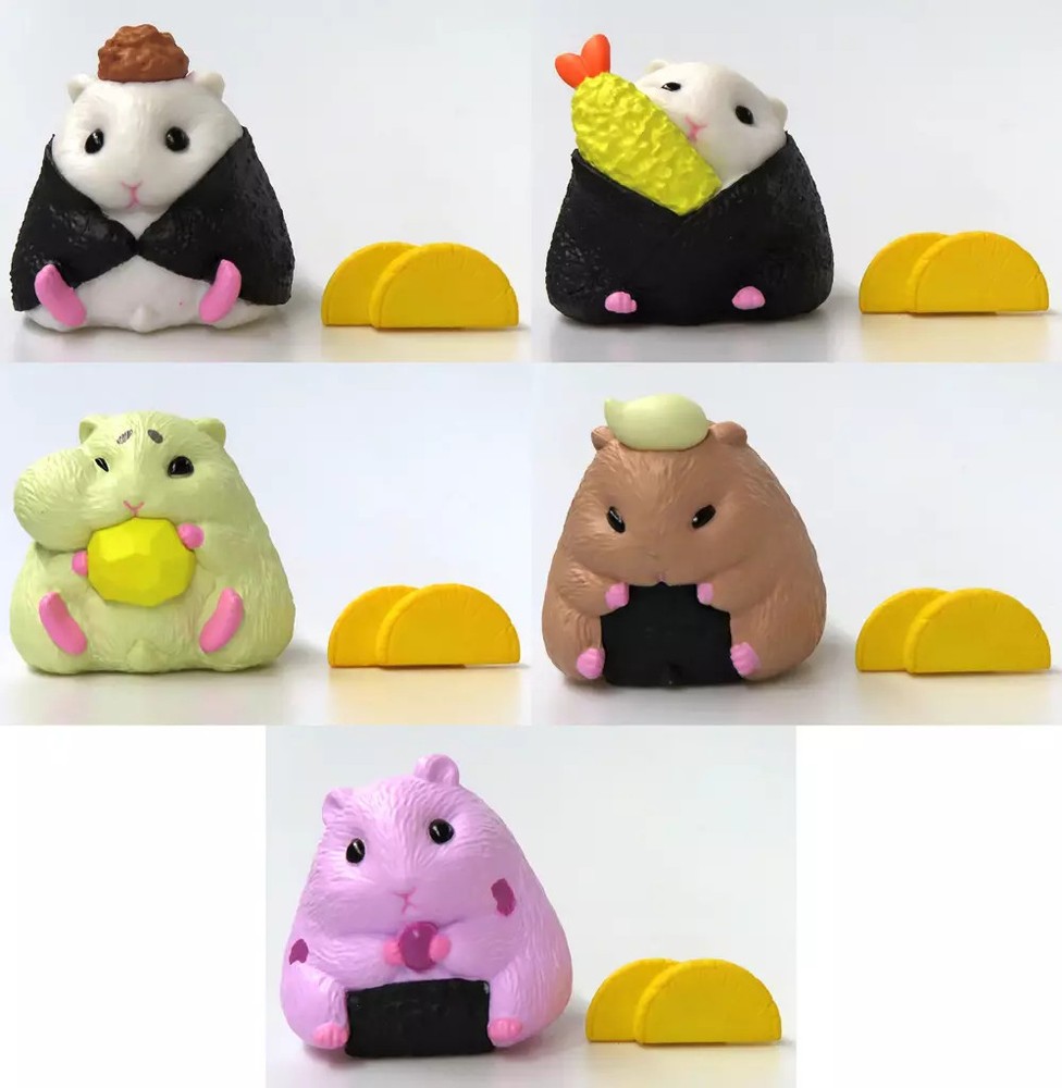 Hamusubi Paku! Mini Figure Set All 5 Types Collectible