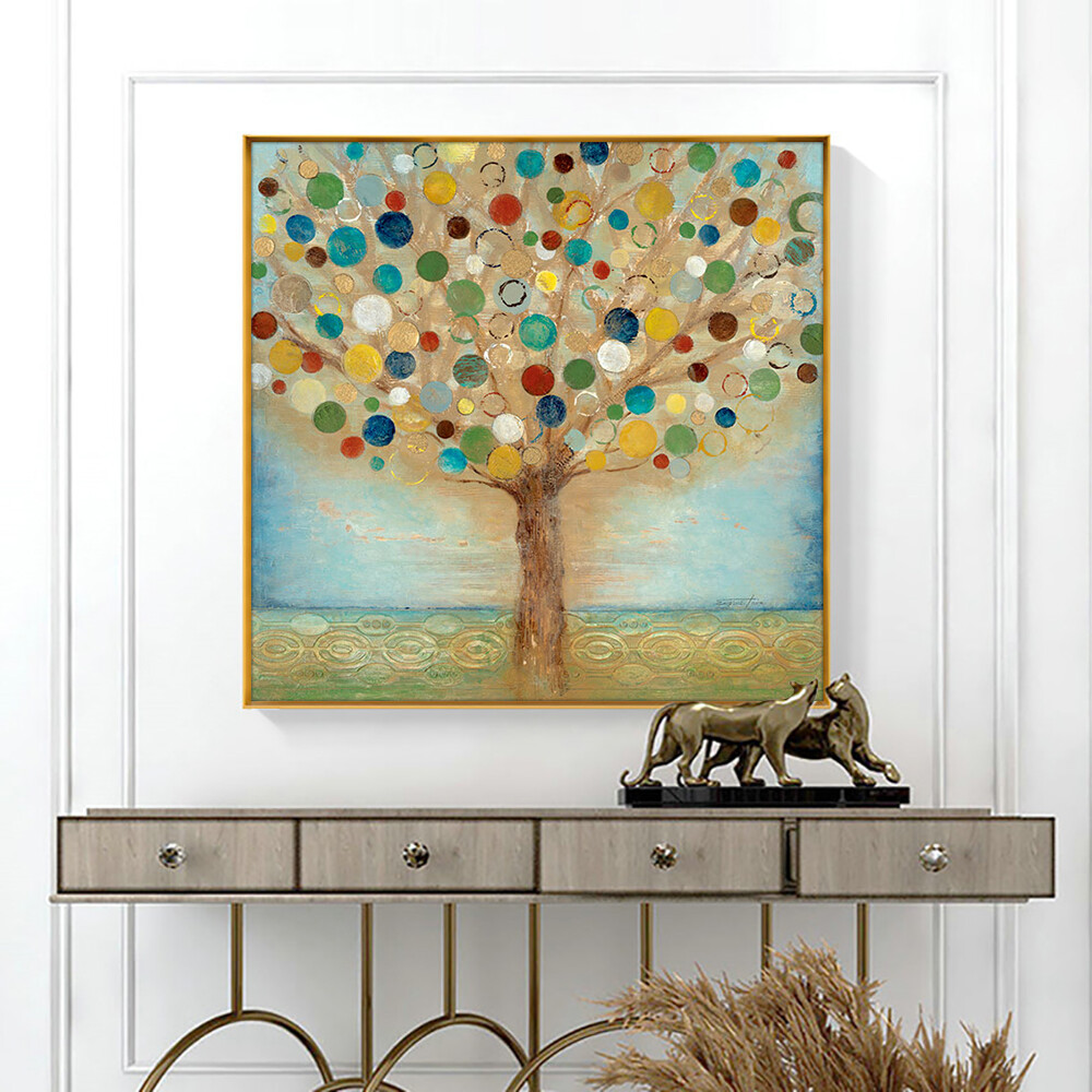 Abstract Beautiful Trees Hand Painted Oil Painting On Canvas Abstract Wall Art