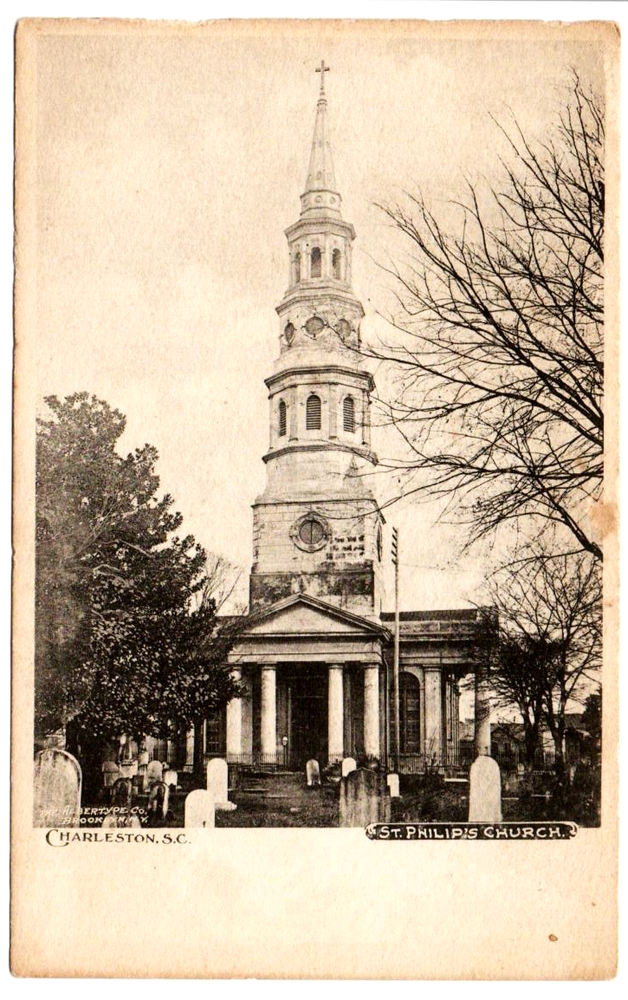 Vintage Postcard St Philip's Church Charleston SC