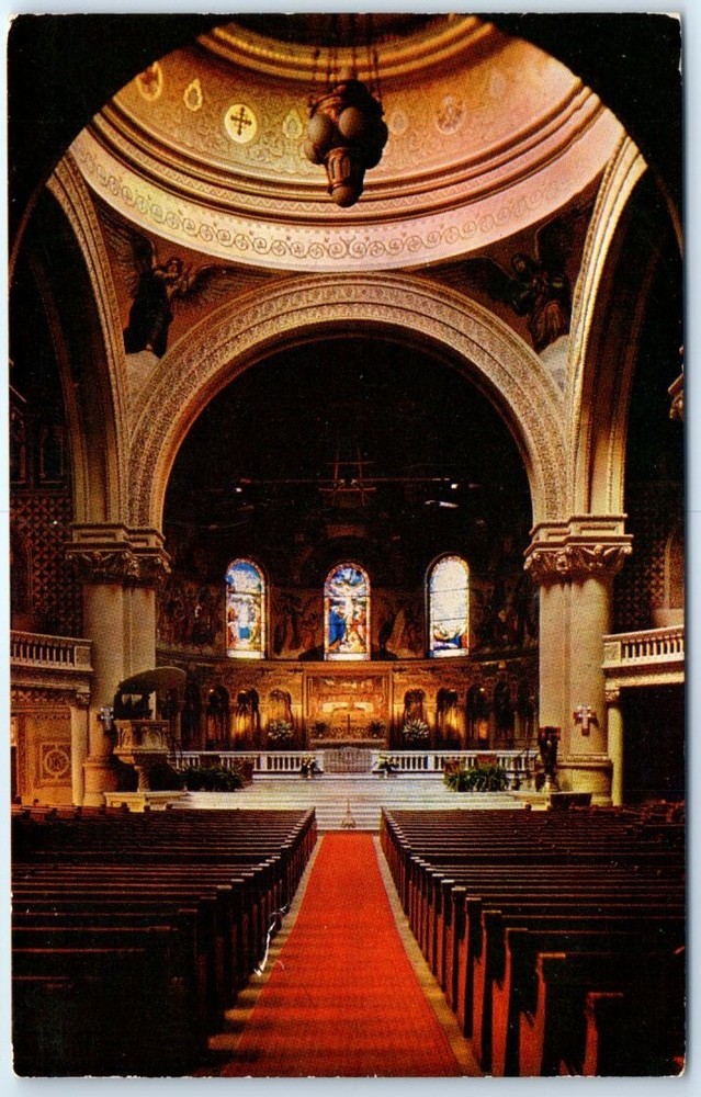 Postcard - Interior view, Stanford Chapel, Stanford University - Stanford, CA