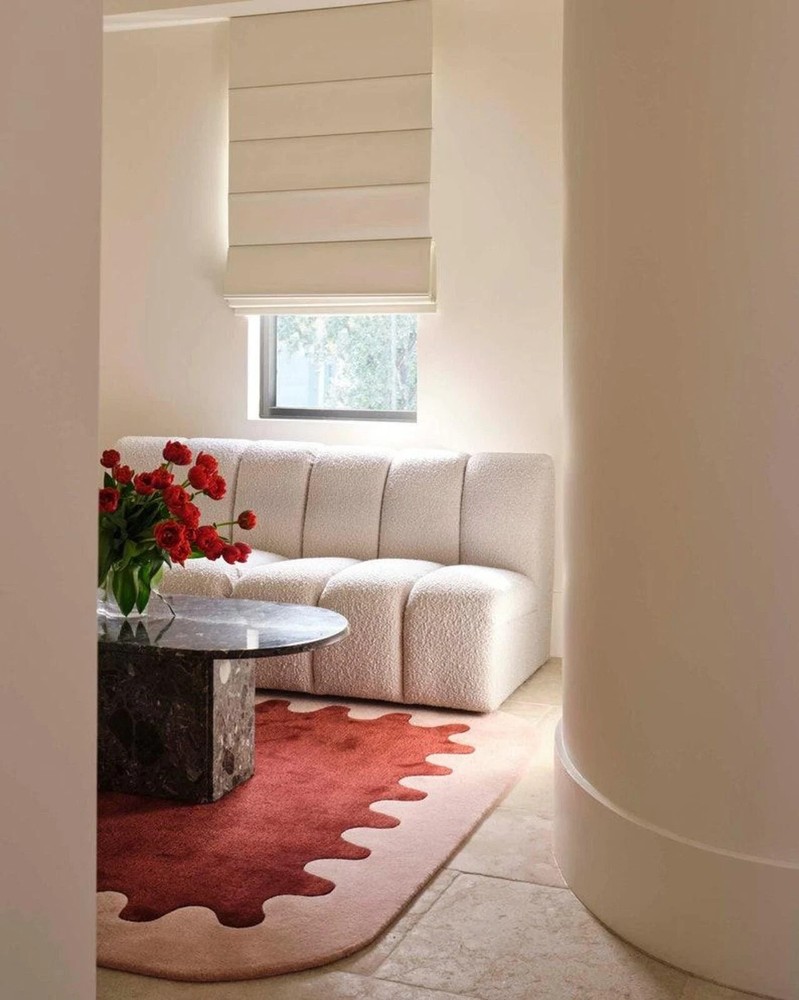 Handmade 100% Wool Area Rug, Hand-Tufted Carpet for Living Room & Bedroom