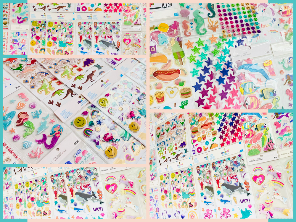 Huge Lot 1598 Stickers Fantasy Novelty TV movie Disney Characters Animals School