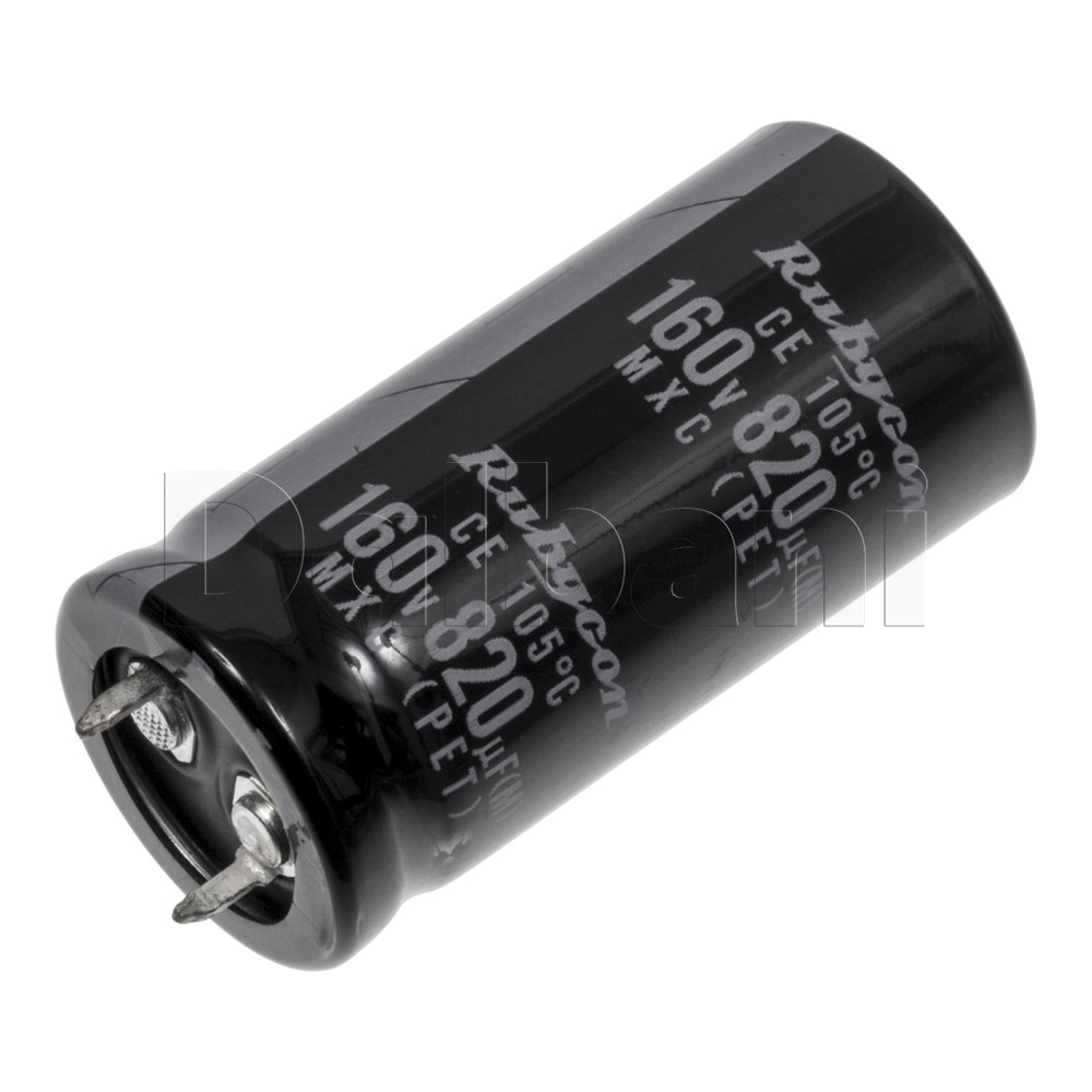160V 820uF 105C 22x45mm Original Rubycon Snap In Electrolytic Capacitor