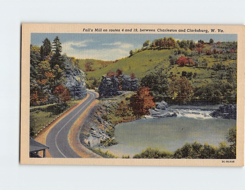Postcard Fall's Mill West Virginia USA