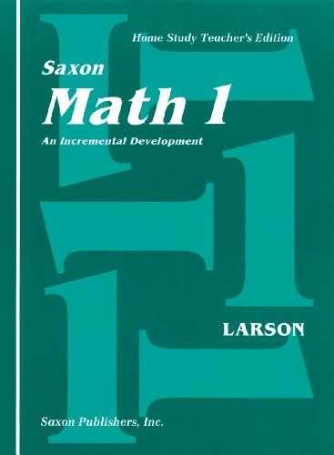 Saxon Math 1: Home School Teachers - Spiral-bound, by Larson Nancy - Very Good