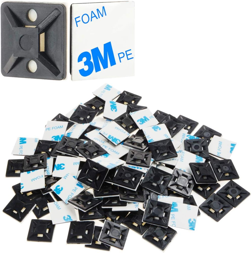 Cable Zip Tie Mounts Wire Cable Clips Holders 100 PCS 3/4