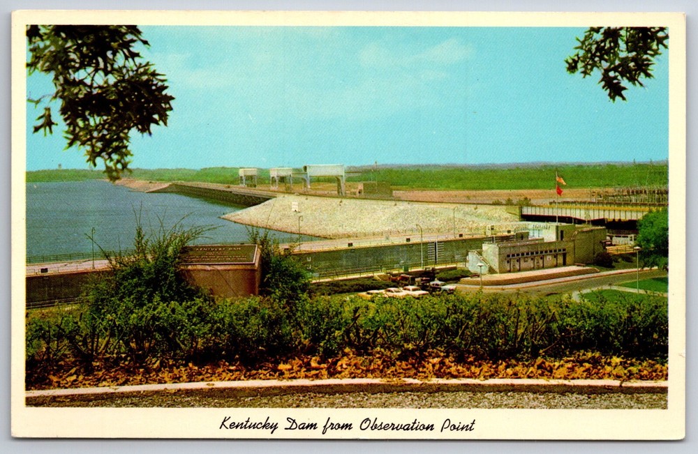 Tennessee~View Of Kentucky Dam & Lake From Observation Point~Vintage Postcard