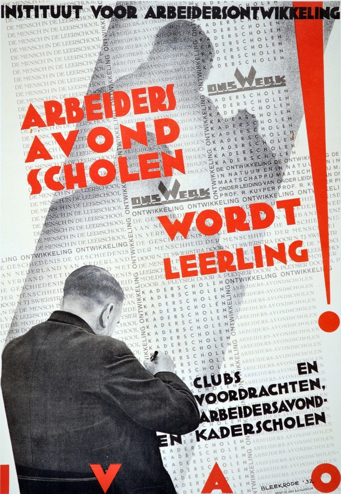 Arbeiders Avond scholen Decorative Poster. Home Graphic Art Design. 4090