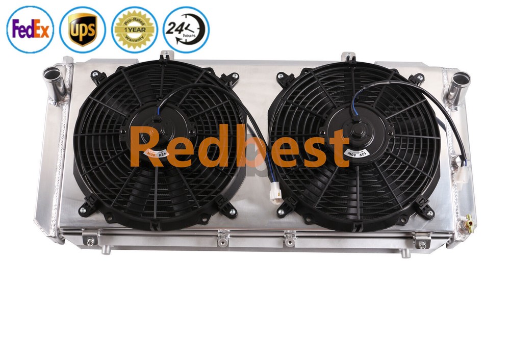 2 Row Aluminum Radiator+Shroud+Fan For 1991-1995 Toyota MR2 2.0L I4 Turbocharged