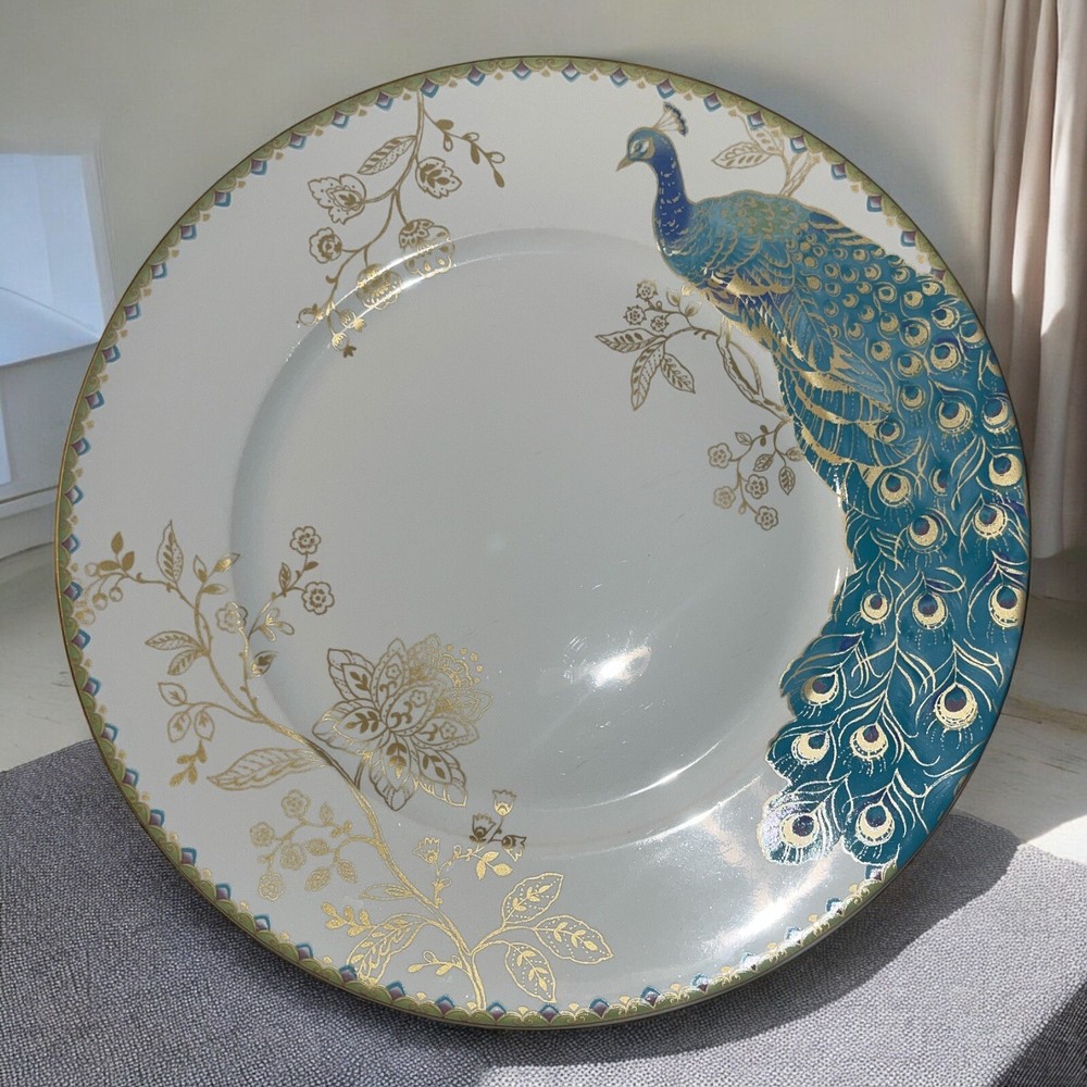 222 Fifth Peacock Garden Dinner Plate 10 3/4”