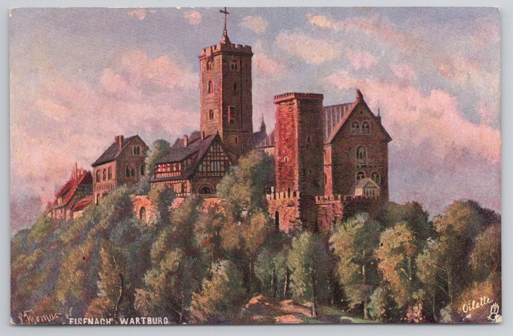 Wartburg Castle Eisenach Germany Oilette Postcard Raphael Tuck & Sons
