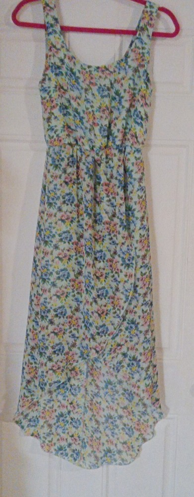 Charlotte Russe Floral lined Maxi Dress Sz Small