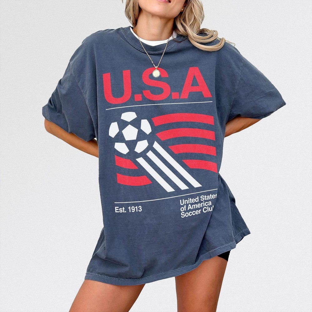 Vintage 1994 USA World Cup T Shirt | Bold 90's Colors | Retro Soccer Graphic