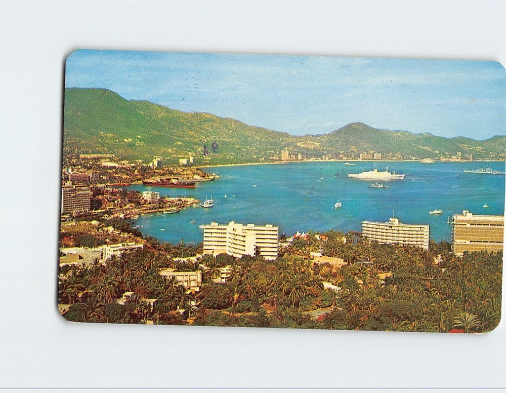 Postcard Panoramic of Acapulco Bay Acapulco Mexico