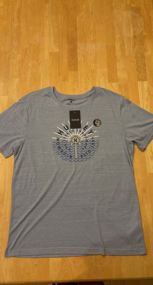 Hurley Men's Ultra-Soft Graphic T-Shirt Gray Size L