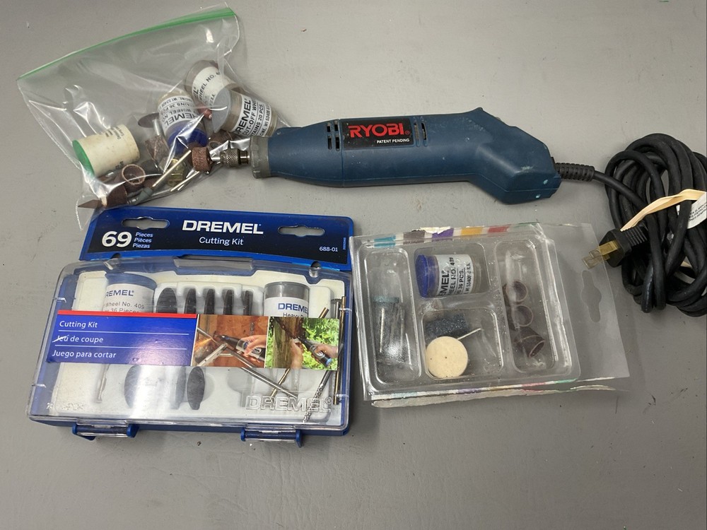 Ryobi Multi Tool Kit / Corded Electric Rotary Variable Speed Model HT20VS Extras