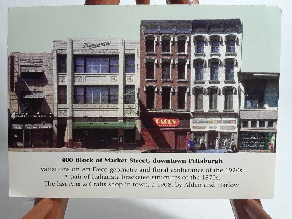 400 Block Market Street Downtown Pittsburgh Unused Postcard