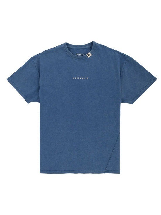 Youngla 413 Oversized Bloc Shirt Blue Men’s Large