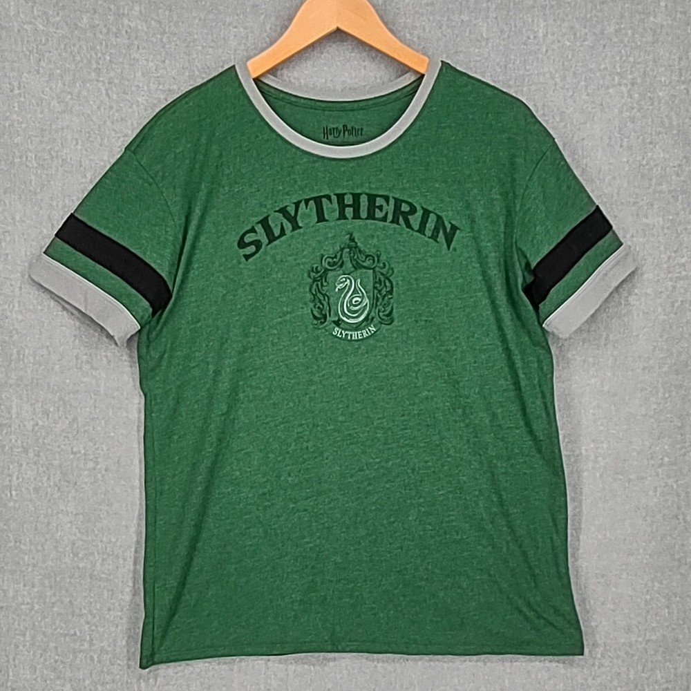 Slytherin Harry Potter Top Womens Extra Large Green Pullover Short Sleeve