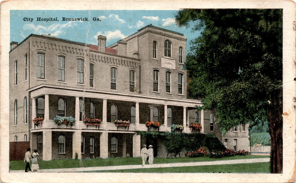 City Hospital, Brunswick, Ga, Hello Immy, Tacost bare, Landen, 191 Postcard